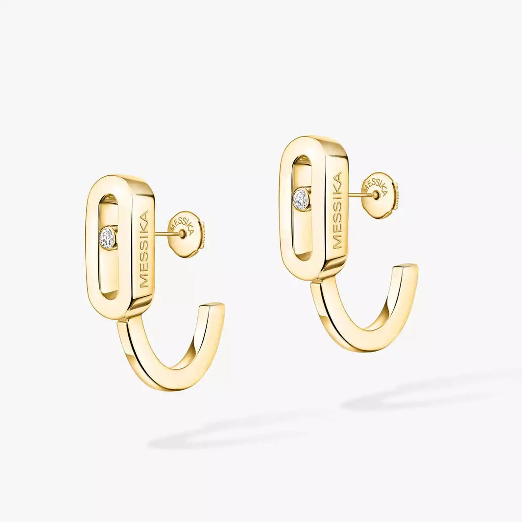 [Camiery]Diamond Mini Hoop Earrings Move Classique