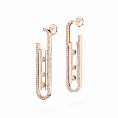 [Camiery]Diamond Pendant Earrings Move 10Th