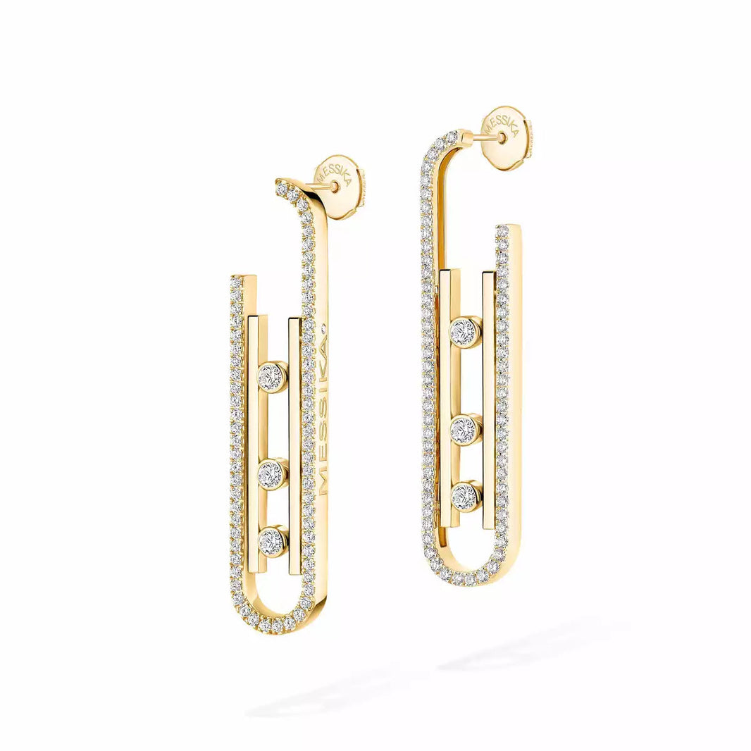 [Camiery]Diamond Pendant Earrings Move 10Th