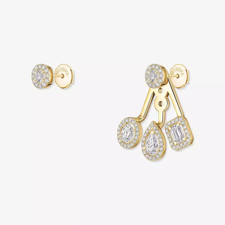 [Camiery] My Twin Trio  Diamond Earrings