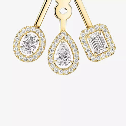 [Camiery] My Twin Trio  Diamond Earrings