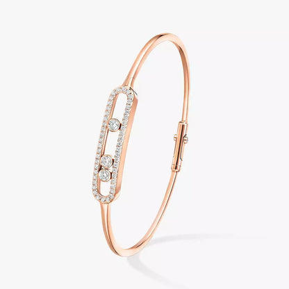 [Camiery]Move Pavé Diamond Bangle Bracelet M