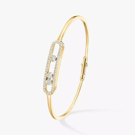 [Camiery]Move Pavé Diamond Bangle Bracelet M