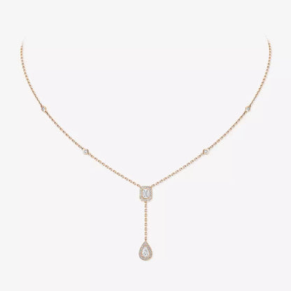 [Camiery]Gold Diamond Tie Necklace