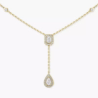 [Camiery]Gold Diamond Tie Necklace