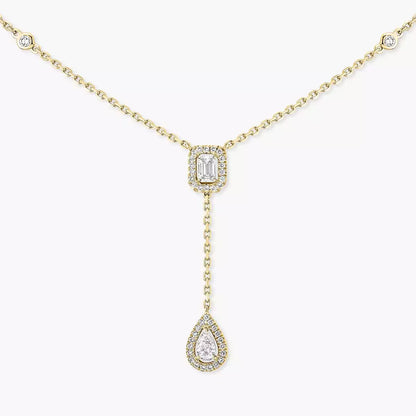 [Camiery]Gold Diamond Tie Necklace