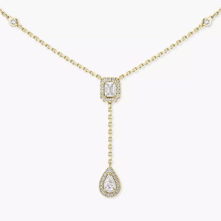 [Camiery]Gold Diamond Tie Necklace