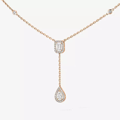 [Camiery]Gold Diamond Tie Necklace
