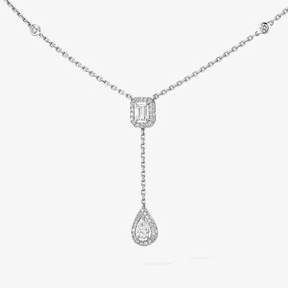 [Camiery]Gold Diamond Tie Necklace