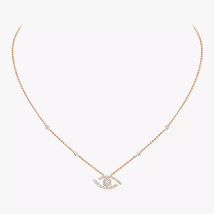 [Camiery]Pave_ Diamond Necklace Lucky Eye