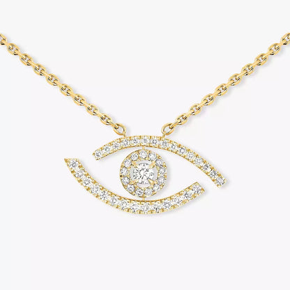 [Camiery]Pave_ Diamond Necklace Lucky Eye