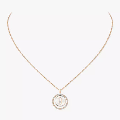 [Camiery]Lucky Move Diamond Necklace in Rose Gold and White Mother-of-Pearl