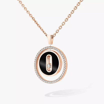 [Camiery]Lucky Move Diamond Necklace in Rose Gold and White Mother-of-Pearl