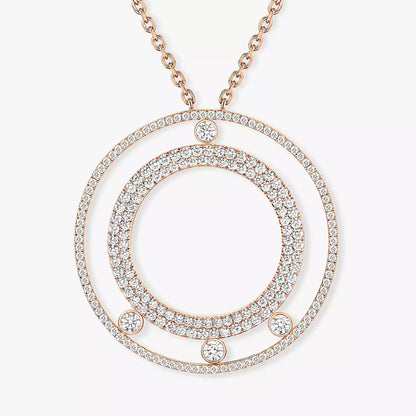 [Camiery]Move Romane Long Pave_-Set Diamond Necklace