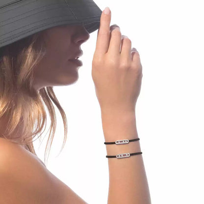 [Camiery]Messika Care(s) pink cord pavé bracelet
