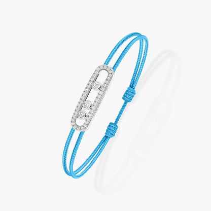 [Camiery]Messika Care(s) pink cord pavé bracelet