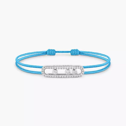[Camiery]Messika Care(s) pink cord pavé bracelet