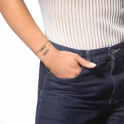 [Camiery]Messika Care(s) pink cord pavé bracelet
