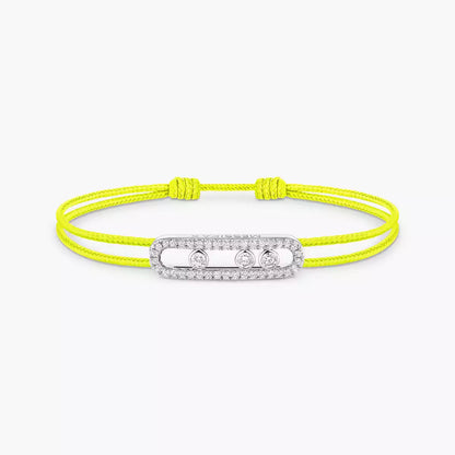 [Camiery]Messika Care(s) pink cord pavé bracelet
