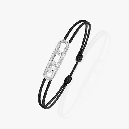 [Camiery]Messika Care(s) pink cord pavé bracelet