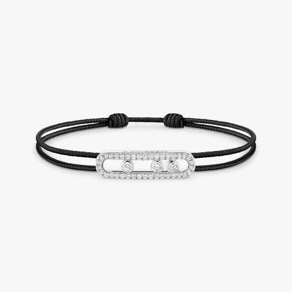 [Camiery]Messika Care(s) pink cord pavé bracelet
