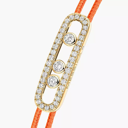 [Camiery]Messika Care(s) pink cord pavé bracelet