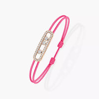 [Camiery]Messika Care(s) pink cord pavé bracelet