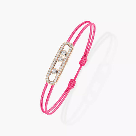 [Camiery]Messika Care(s) pink cord pavé bracelet