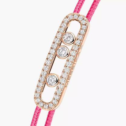 [Camiery]Messika Care(s) pink cord pavé bracelet