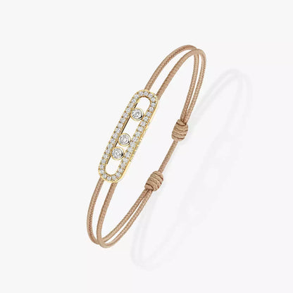 [Camiery]Messika Care(s) pink cord pavé bracelet