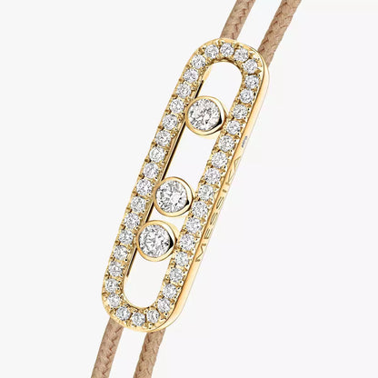 [Camiery]Messika Care(s) pink cord pavé bracelet