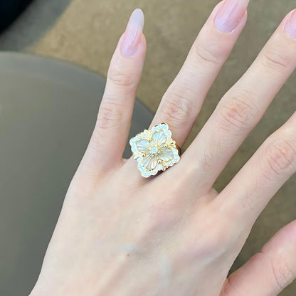 [Camiery JEWELRY] OPERA TULLE  RING WITH  ENAMEL BACKGROUND