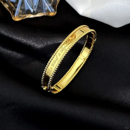 [Camiery]CLOVER PERLEE BRACELET SIGNATURE ENGRAVING SERIES