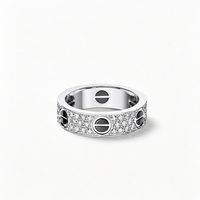 [Camiery] LOVE RING 5.5MM DIAMONDS PAVED CERAMIC