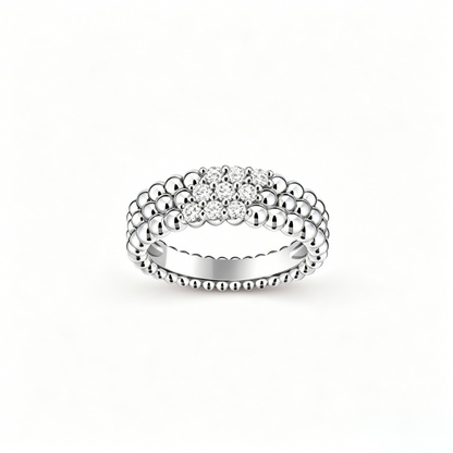 [Camiery] THREE-ROW DIAMOND RING