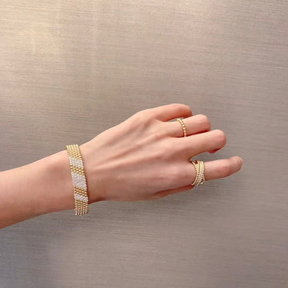 [Camiery]  FIVE-ROW DIAMOND BRACELET