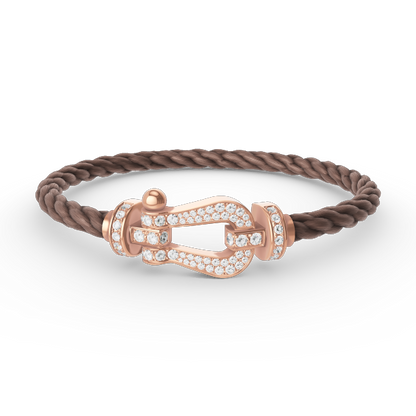 [Camiery]FORCE LARGE HORSESHOE FULL DIAMOND BRACELET ROSE GOLD
