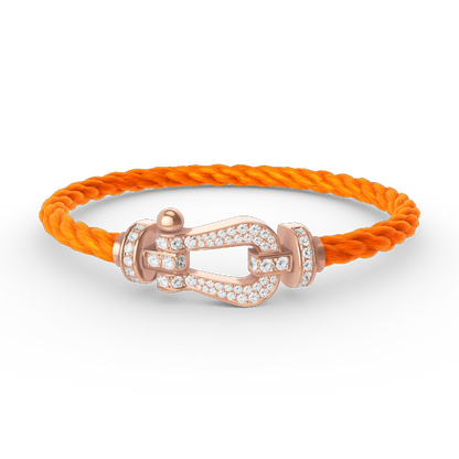 [Camiery]FORCE LARGE HORSESHOE FULL DIAMOND BRACELET ROSE GOLD