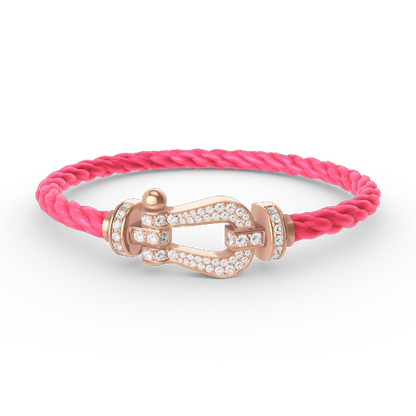 [Camiery]FORCE LARGE HORSESHOE FULL DIAMOND BRACELET ROSE GOLD