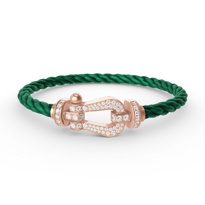 [Camiery]FORCE LARGE HORSESHOE FULL DIAMOND BRACELET ROSE GOLD