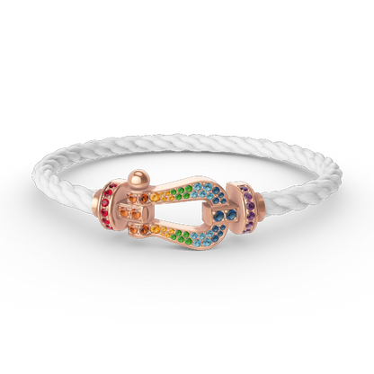 [Camiery]FORCE LARGE HORSESHOE  COLORED DIAMOND BRACELET ROSE GOLD