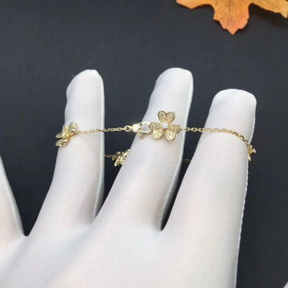 [Camiery]FRIVOLE GOLD 5 FLOWERS BRACELET