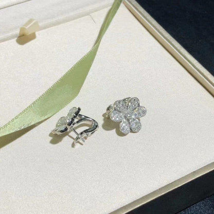 [Camiery]FRIVOLE SILVER FLOWER DIAMOND EARRINGS