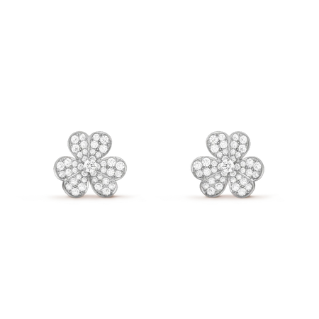 [Camiery]FRIVOLE SILVER FLOWER DIAMOND EARRINGS