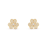 [Camiery]FRIVOLE GOLD FLOWER DIAMOND EARRINGS