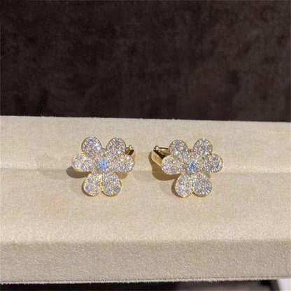 [Camiery]FRIVOLE GOLD FLOWER DIAMOND EARRINGS