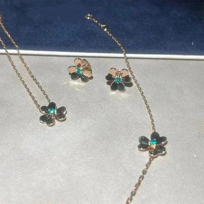 [Camiery]FRIVOLE  FLOWER MALACHITE EARRINGS