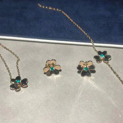 [Camiery]FRIVOLE  FLOWER MALACHITE EARRINGS