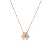 [Camiery]FRIVOLE ROSE GOLD FLOWER DIAMOND NECKLACE