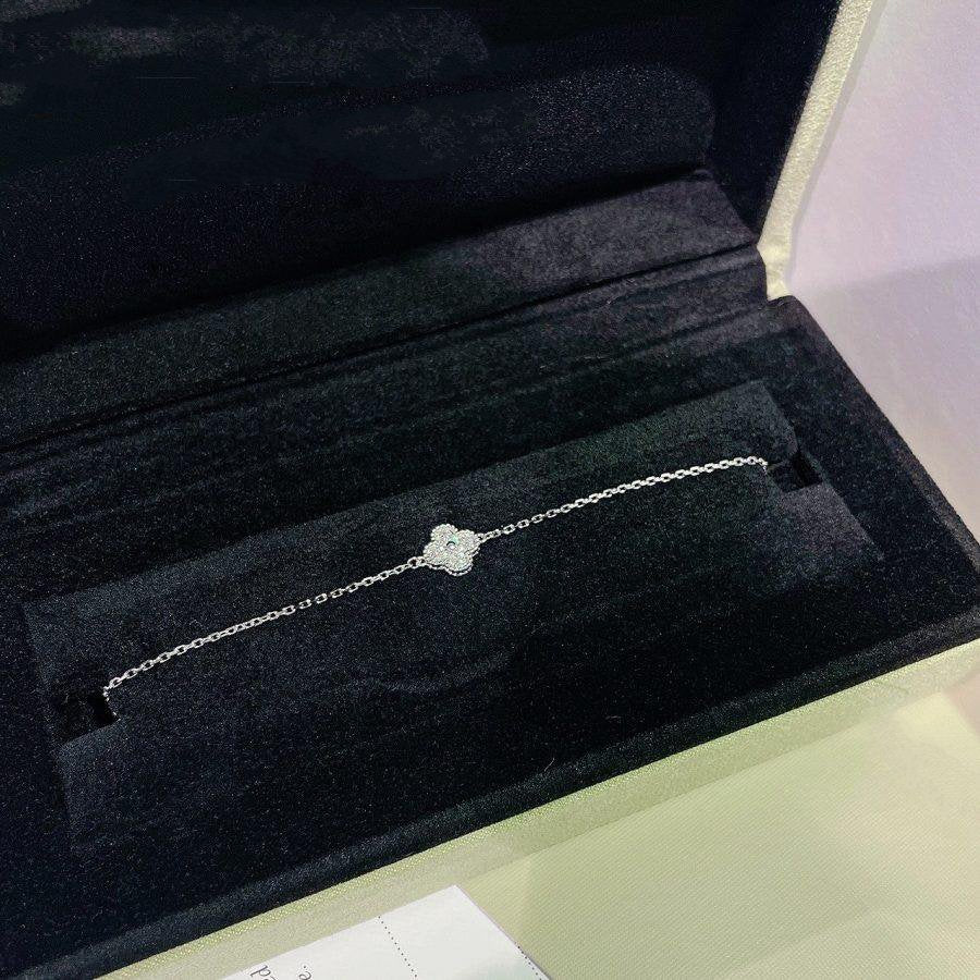 [Camiery]CLOVER  SINGLE FLOWER BRACELET SILVER